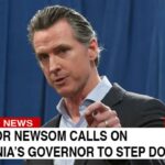 California Governor Gavin Newsom giving a speech.