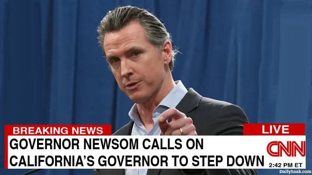 California Governor Gavin Newsom giving a speech.