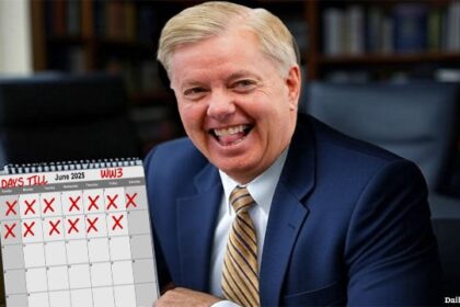 Warmonger Lindsey Graham marking off days on his calendar.