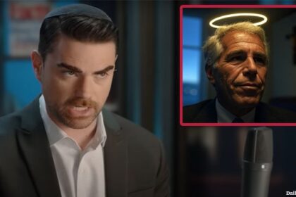 Jewish man Ben Shapiro on The Daily Wire on Jeffrey Epstein files.