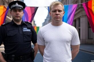British man arrested at gay Pride Parade in London.