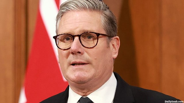 UK Prime Minister Keir Starmer giving a speech.