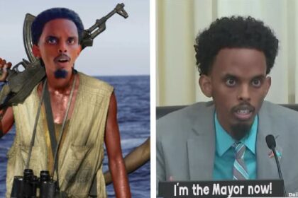 Somali black man Minneapolis mayor candidate Omar Fateh wearing a suit.