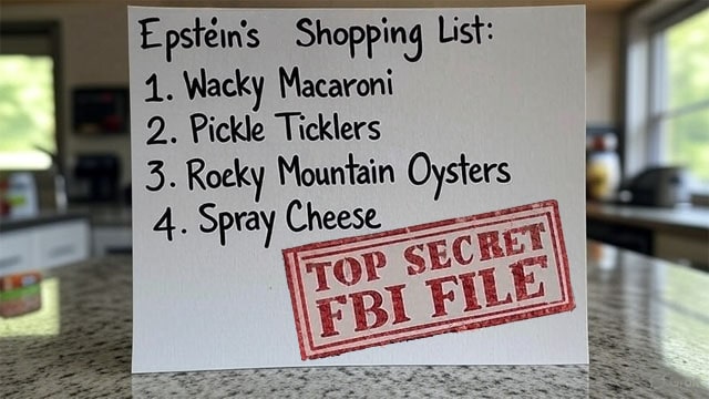 Donald Trump released image of Jeffrey Epstein list.