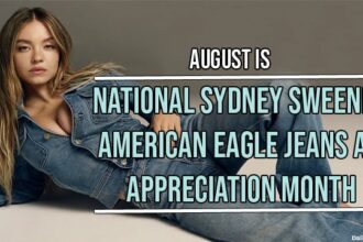 Sydney Sweeney American Eagle jeans ad parody appreciation month by Donald Trump.