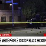 Parody CNN news headline showing police officers in a Chicago crime scene.