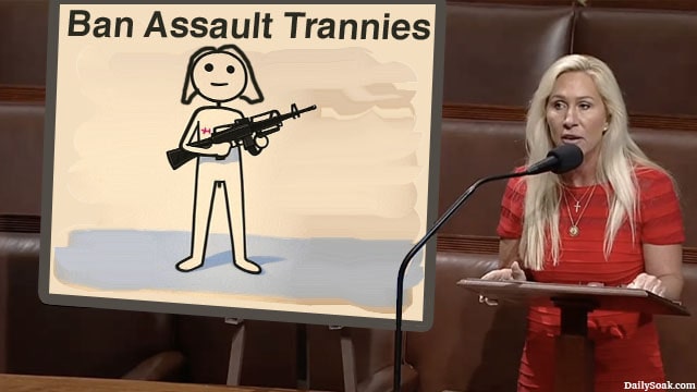 Republicans in Congress Marjorie Taylor Greene speaking.