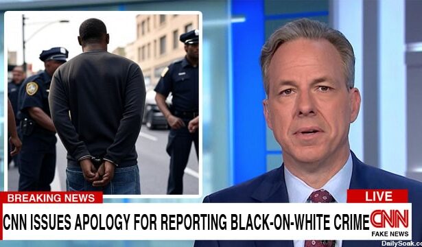CNN host Jake Tapper on media set.