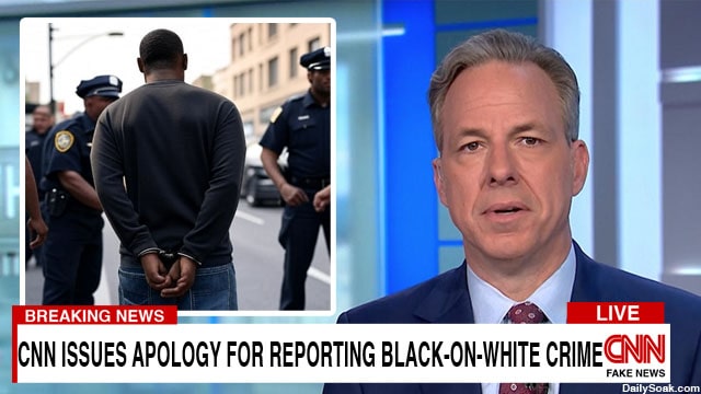CNN host Jake Tapper on media set.
