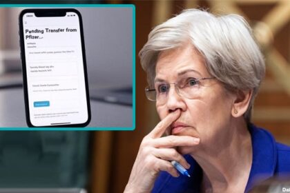 Senator Elizabeth Warren in Congress hearing with RFK Jr. on Pfizer drugs.