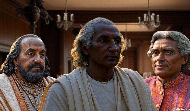 Parody of the US Founding Fathers as Indians according to Democrats.