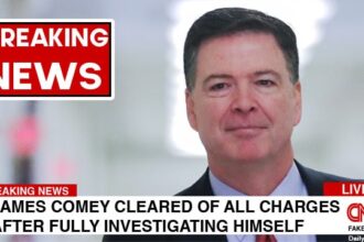 Tall white man James Comey on CNN news program.