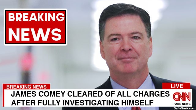 Tall white man James Comey on CNN news program.