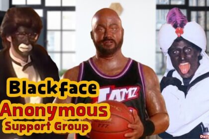 Jimmy Kimmel, Howard Stern, and Justin Trudeau wearing blackface.