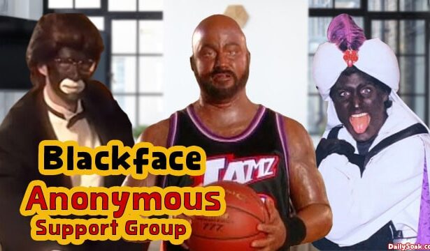 Jimmy Kimmel, Howard Stern, and Justin Trudeau wearing blackface.