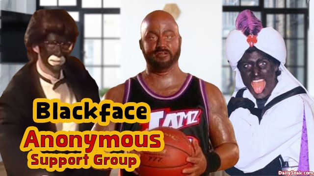 Jimmy Kimmel, Howard Stern, and Justin Trudeau wearing blackface.