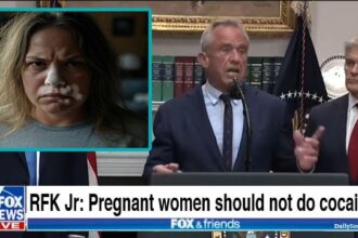 RFK Jr. telling pregnant women not to take drugs like Tylenol or cocaine while pregnant.