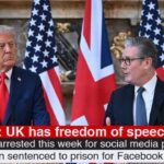 UK prime Minister Keir Starmer and President Donald Trump giving a press conference in London.
