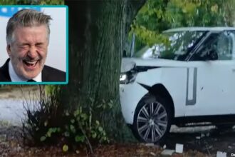 Alec Baldwin at Hamptons SUV crash into tree.