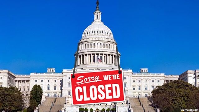 US Capitol Building closed after government shut down.