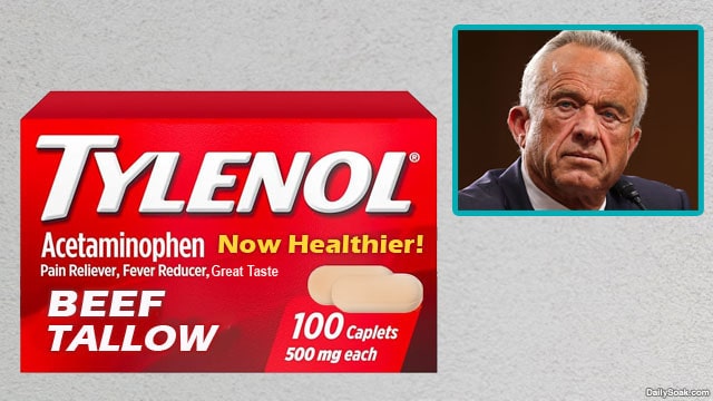 RFK Jr. announcing Tylenol cooked in healthier beef tallow.