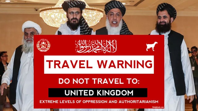 Taliban in Afghanistan issuing travel advisory to the UK.