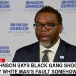 Democrat black Mayor Brandon Johnson on the recent Chicago gang member shootings.