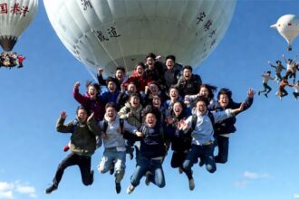 President Trump's 600,000 Chinese students jumping out of China spy balloons.