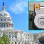 US Congress building and an H-1B visa worker toilet.