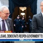 Congress members Mike Johnson and Hakeem Jeffries reopening government.