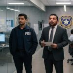 FBI Director Kash Patel standing next to Indian FBI agents inside of a FBI office.