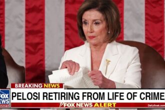 Nancy Pelosi ripping President Donald Trump's State of the Union speech.