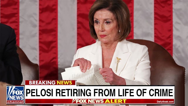 Nancy Pelosi ripping President Donald Trump's State of the Union speech.