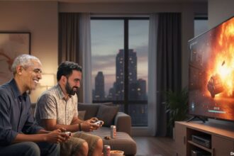 Barack Obama and Zohran Mamdani playing video games about drone striking people.