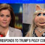 CNN Erin Burnett interviewing Miss Piggy about President Donald Trump's "Piggy" comment.