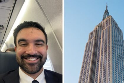 Muslim New York City Mayor Zohran Mamdani on a plane to meet President Donald Trump.
