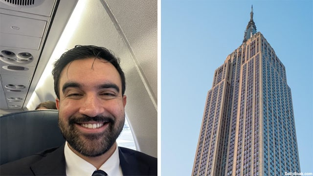 Muslim New York City Mayor Zohran Mamdani on a plane to meet President Donald Trump.