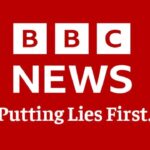 Parody BBC news logo in reference to the lawsuit by President Donald Trump.