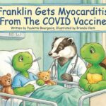 Parody book cover of Franklin the Turtle with the cartoon turtle lying on a hospital bed.