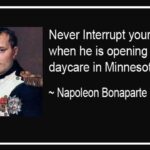 Napoleon Bonaparte quote against black background.