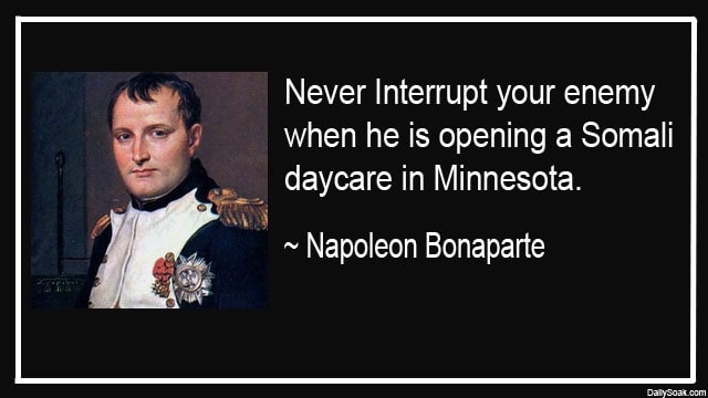 Napoleon Bonaparte quote against black background.
