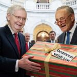 Republicans on stage in Congress giving Democrats a Christmas gift.