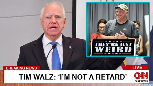Tim Walz giving news conference about President Donald Trump calling him a "retard."