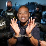 Former CNN host Don Lemon being arrested by masked federal agents inside of his home.