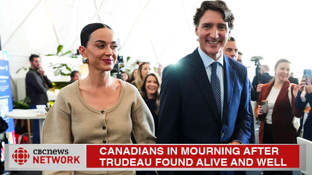Former Canada Prime Minister Justin Trudeau and female pop singer Katy Perry at WEF in Davos.