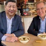 Mark Carney and Xi Jinping in China Chinese restaurant.