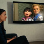 AOC watching a movie on her TV.