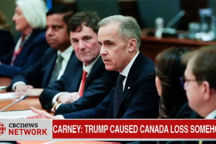Canadian government politicians meeting to discuss the Olympic hockey game and President Trump.