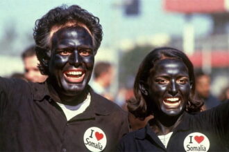 White celebrities wearing blackface in solidarity with Minnesota Somali fraudsters.