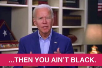 Democrat Joe Biden on a talk show speaking about not being black if people vote for Trump..
